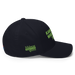 Right angle of the MAS Kansas City Advantage Wheelchair Tennis Dark Navy Flexfit Curved Bill Fitted against a white background