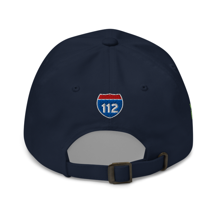 Back angle of the MAS Kansas City Advantage Wheelchair Tennis Navy Dad Hat against a white background