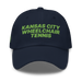 Front angle of the MAS Kansas City Advantage Wheelchair Tennis Navy Dad Hat against a white background