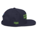 Right angle of the MAS Kansas City Advantage Wheelchair Tennis Navy Flat Bill Snapback against a white background