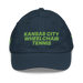 Front angle of the MAS Kansas City Advantage Wheelchair Tennis Navy Youth Dad Hat against a white background