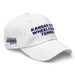 Front right angle of the MAS Kansas City Advantage Wheelchair Tennis White Dad Hat against a white background