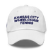 Front angle of the MAS Kansas City Advantage Wheelchair Tennis White Dad Hat against a white background