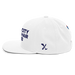 Left angle of the MAS Kansas City Advantage Wheelchair Tennis White Flat Bill Snapback against a white background