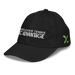 Front left angle of the MAS Kansas City Advantage Wheelchair Tennis Chiro Black Youth Dad Hat against a white background
