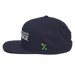 Left angle of the MAS Kansas City Advantage Wheelchair Tennis Chiro Navy Flat Bill Snapback against a white background
