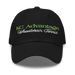 Front angle of the MAS Kansas City Advantage Wheelchair Tennis Script Black Dad Hat against a white background