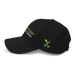Left angle of the MAS Kansas City Advantage Wheelchair Tennis Script Black Dad Hat against a white background
