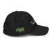 Right angle of the MAS Kansas City Advantage Wheelchair Tennis Script Black Youth Dad Hat against a white background