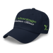 Front left angle of the MAS Kansas City Advantage Wheelchair Tennis Script Navy Dad Hat against a white background