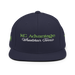Front angle of the MAS Kansas City Advantage Wheelchair Tennis Script Navy Flat Bill Snapback against a white background