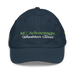 Front angle of the MAS Kansas City Advantage Wheelchair Tennis Script Navy Youth Dad Hat against a white background