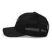 Left angle of the MAS Kansas City Advantage Wheelchair Tennis Silhouette Black Curved Bill Trucker Snapback against a white background