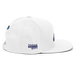 Right angle of the MAS Kansas City Advantage Wheelchair Tennis Silhouette White Flat Bill Snapback against a white background