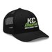 Front right angle of the MAS Kansas City Advantage Wheelchair Tennis Wordmark Black Curved Bill Trucker Snapback against a white background
