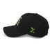 Left angle of the MAS Kansas City Advantage Wheelchair Tennis Wordmark Black Dad Hat against a white background