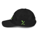 Left angle of the MAS Kansas City Advantage Wheelchair Tennis Wordmark Black Youth Dad Hat against a white background