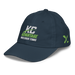 Front left angle of the MAS Kansas City Advantage Wheelchair Tennis Wordmark Navy Youth Dad Hat against a white background