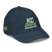Front right angle of the MAS Kansas City Advantage Wheelchair Tennis Wordmark Navy Youth Dad Hat against a white background