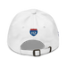 Back angle of the MAS Kansas City Advantage Wheelchair Tennis Wordmark White Dad Hat against a white background