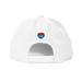 Back angle of the MAS Kansas City Advantage Wheelchair Tennis Wordmark White Flat Bill Snapback against a white background