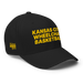 Front right angle of the MAS Kansas City Kings Wheelchair Basketball Black Flexfit Curved Bill Fitted against a white background