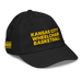 Front right angle of the MAS Kansas City Kings Wheelchair Basketball Black Youth Dad Hat against a white background