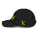 Left side angle of the MAS Kansas City Kings Wheelchair Basketball Black Youth Dad Hat against a white background