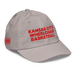 Front right angle of the MAS Kansas City Kings Wheelchair Basketball Grey Youth Dad Hat against a white background