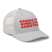 Front right angle of the MAS Kansas City Kings Wheelchair Basketball Silver Curved Bill Trucker Snapback against a white background