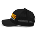 Left side angle of the MAS Kansas City Kings Wheelchair Basketball KC Kings Black Curved Bill Trucker Snapback against a white background