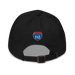 Back angle of the MAS Kansas City Kings Wheelchair Basketball KC Kings Black Dad Hat against a white background