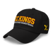 Front left angle of the MAS Kansas City Kings Wheelchair Basketball KC Kings Black Dad Hat against a white background