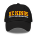 Front angle of the MAS Kansas City Kings Wheelchair Basketball KC Kings Black Dad Hat against a white background