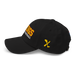 Left side angle of the MAS Kansas City Kings Wheelchair Basketball KC Kings Black Dad Hat against a white background