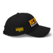 Right side angle of the MAS Kansas City Kings Wheelchair Basketball KC Kings Black Dad Hat against a white background