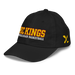 Front left angle of the MAS Kansas City Kings Wheelchair Basketball KC Kings Black Youth Dad Hat against a white background