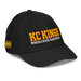 Front right angle of the MAS Kansas City Kings Wheelchair Basketball KC Kings Black Youth Dad Hat against a white background