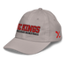 Front left angle of the MAS Kansas City Kings Wheelchair Basketball KC Kings Grey Youth Dad Hat against a white background