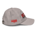 Right side angle of the MAS Kansas City Kings Wheelchair Basketball KC Kings Grey Youth Dad Hat against a white background