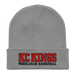 Front angle of the MAS Kansas City Kings Wheelchair Basketball KC Kings Light Grey Organic Beanie laid flat against a white background