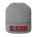 Front angle of the MAS Kansas City Kings Wheelchair Basketball KC Kings Light Grey Organic Beanie against a white background