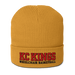 Front angle of the MAS Kansas City Kings Wheelchair Basketball KC Kings Mustard Yellow Organic Beanie against a white background