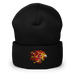 Front angle of the MAS Kansas City Kings Wheelchair Basketball Lion Black Beanie against a white background
