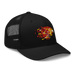 Front right angle of the MAS Kansas City Kings Wheelchair Basketball Lion Black Curved Bill Trucker Snapback against a white background