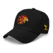Front left angle of the MAS Kansas City Kings Wheelchair Basketball Lion Black Dad Hat against a white background