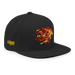 Front right angle of the MAS Kansas City Kings Wheelchair Basketball Lion Black Flat Bill Snapback against a white background