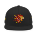 Front angle of the MAS Kansas City Kings Wheelchair Basketball Lion Black Flat Bill Snapback against a white background