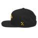 Left side angle of the MAS Kansas City Kings Wheelchair Basketball Lion Black Flat Bill Snapback against a white background