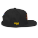 Right side angle of the MAS Kansas City Kings Wheelchair Basketball Lion Black Flat Bill Snapback against a white background